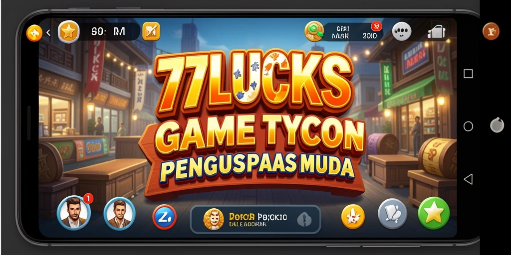 Tampilan gameplay <strong>77LUCKS</strong> dengan strategi bisnis yang mendebarkan.