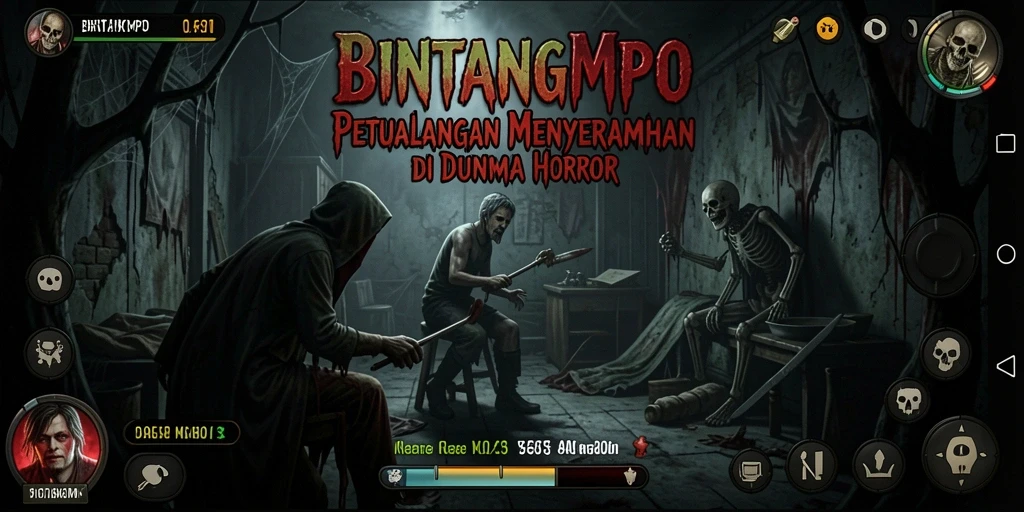 Screenshot BINTANGMPO menampilkan suasana menyeramkan saat eksplorasi.