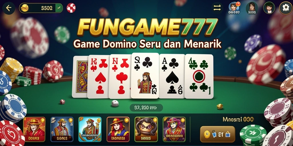 Tampilan gameplay FUNGAME777 saat bermain Domino yang menarik.