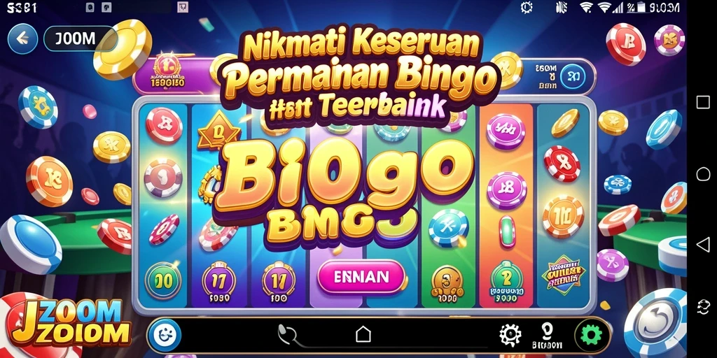 Screenshot utama J200M menampilkan gameplay seru Bingo.
