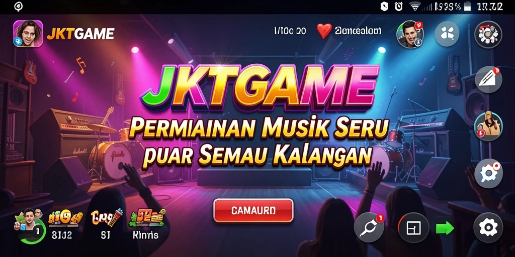 Tampilan gameplay JKTGAME yang seru dan interaktif di layar.