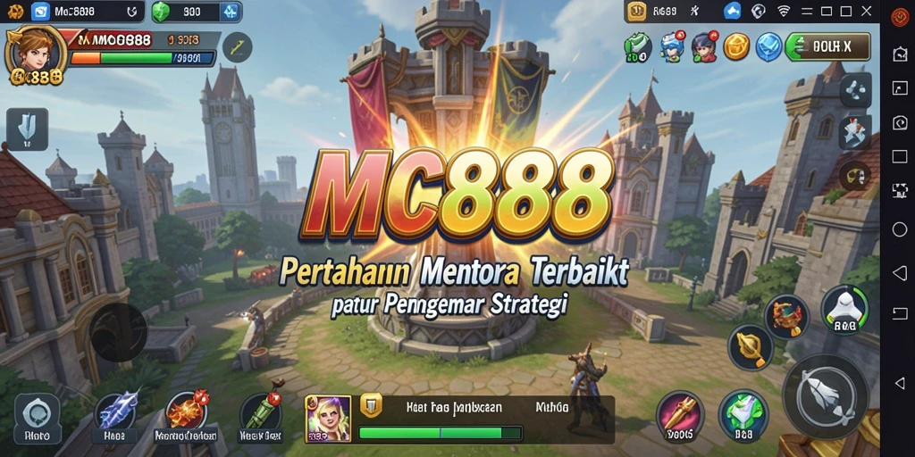 Gameplay mendebarkan dalam MC888 Tower Defense yang menantang.