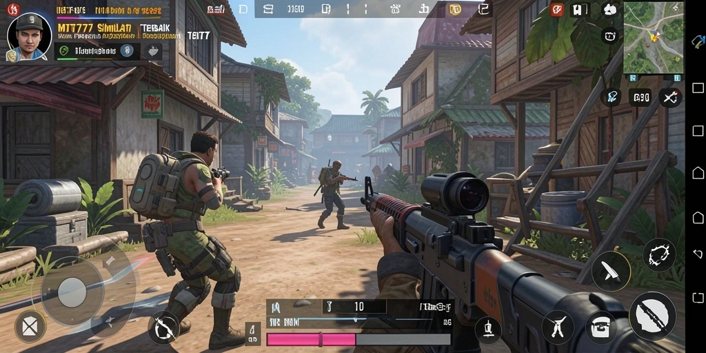 Tampilan gameplay menarik dari MT777 yang menampilkan simulasi yang realistis.
