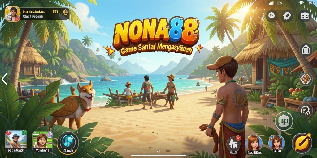 Tampilan gameplay NONA88 yang menarik dan penuh warna.