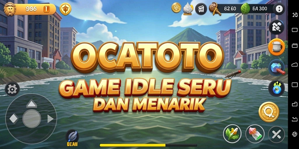 Screenshot utama OCATOTO menampilkan gameplay yang seru dan santai.