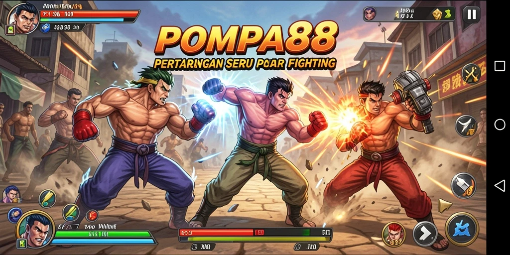 Tampilan aksi pertarungan yang menegangkan di POMPA88.