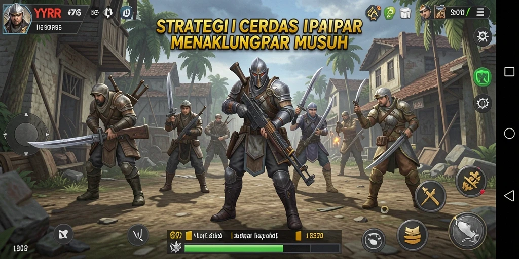 Tangkapan layar YYRR menunjukkan pertarungan strategis yang mendebarkan.