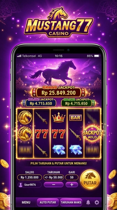 Tampilan antarmuka mustang77 yang intuitif dan mudah digunakan.
